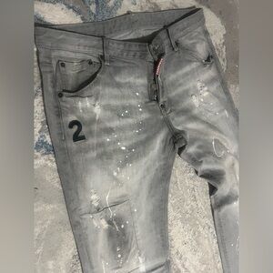 DSquared2 paint drip jeans